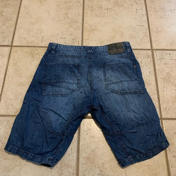 Dark Black by ProjekRaw Denim Cargo Shorts - Size 31 - Picture 2 of 7